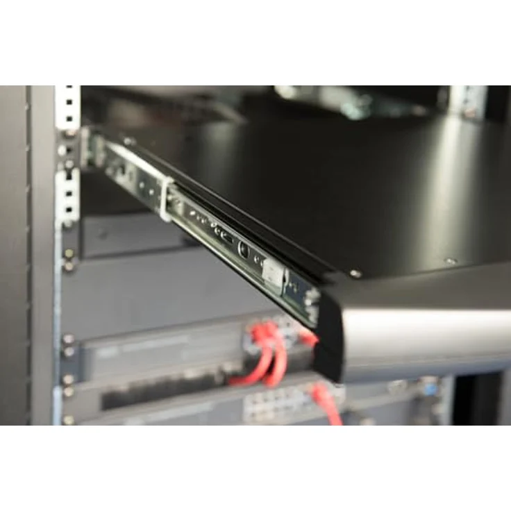 DIGITUS 19" KVM-Konsole, FullHD 1920x1080, 16 Port VGA-Switch mit GE-Tastatur für 19 Zoll Netzwerkschränke, Schwarz – Bild 5