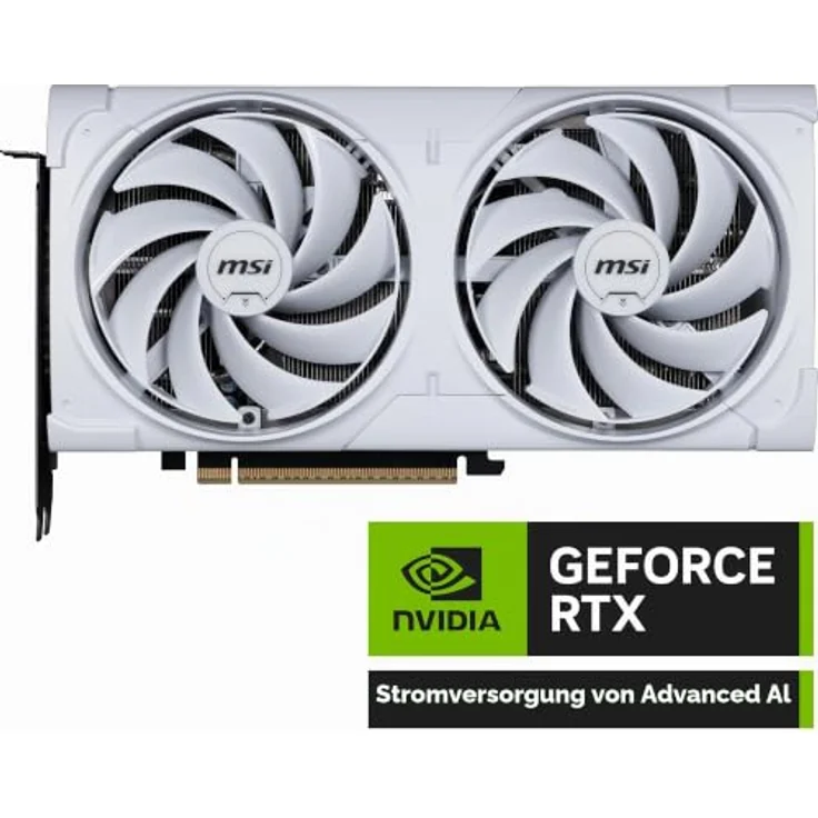 MSI Gaming RTX 5070 12G Ventus 2X OC White, Grafikkarte mit 12GB GDDR7, 192-Bit, 2557MHz, DisplayPort 2.1a x3, HDMI 2.1b, NVIDIA Blackwell Architecture – Bild 2