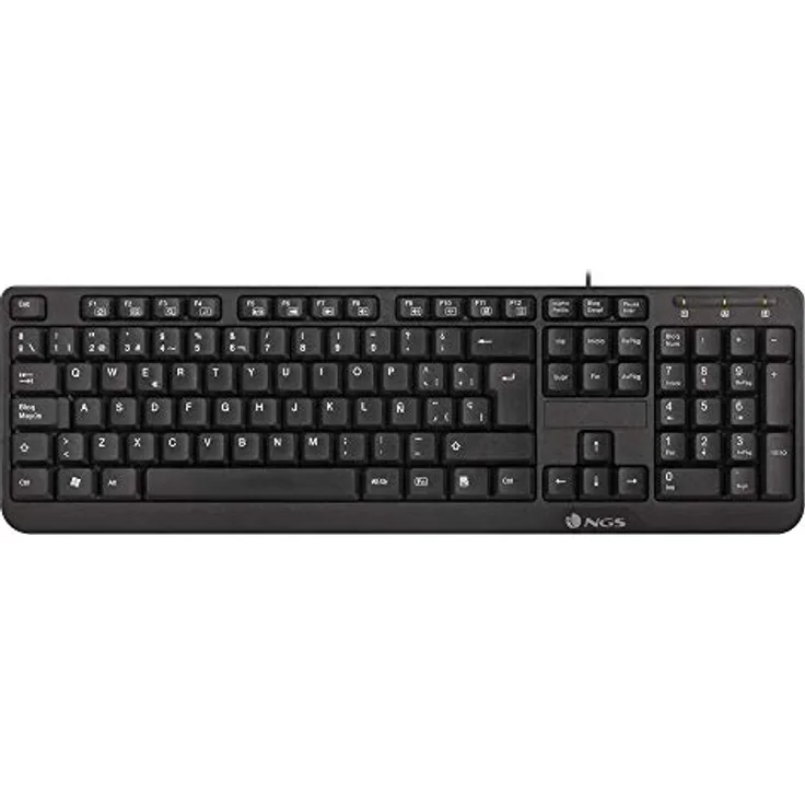 NGS FUNKYV3 USB-Tastatur mit 12 Multimedia-Tasten, 140cm-Kabel und Plug&Play-Funktion (QWERTY Portugiesisch)