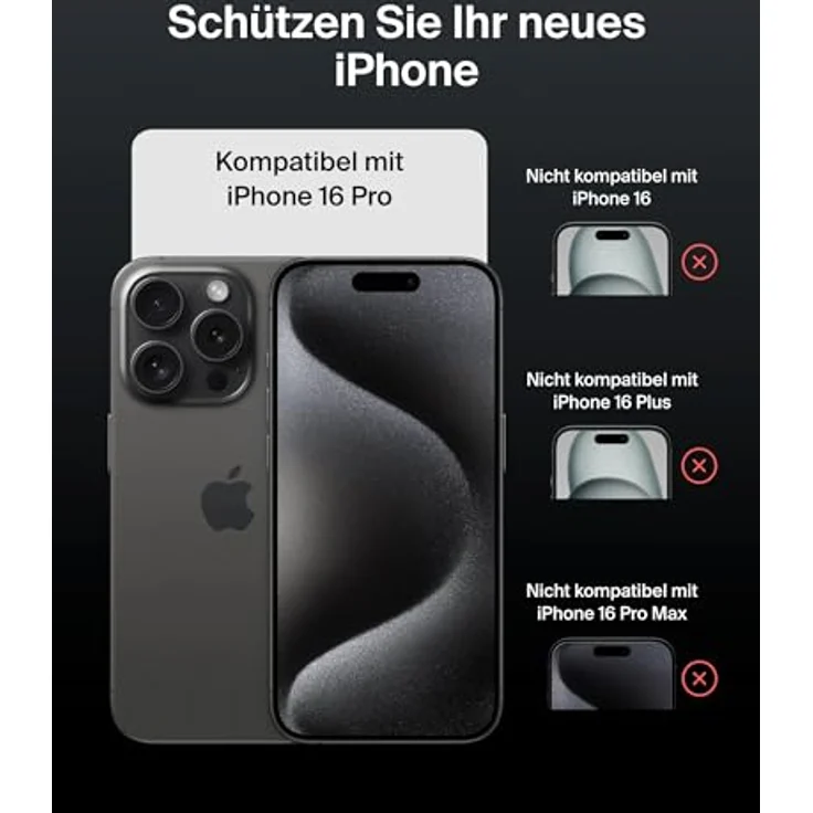 Belkin ScreenForce InvisiGlass iPhone 16 Pro Sichtschutz, kratzfester Stoßschutz Schutzfolie aus recyceltem Glas, Positionierungsschale, Displayschutz - Nachhaltig (Farbe: Nicht spezifiziert) – Bild 2