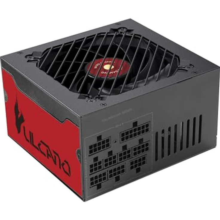Mars Gaming MPVU750SIM, Modulares ATX Netzteil 750W, 80 Plus Silver +87%, 10 Jahre Garantie, roter 14 cm FDB Lüfter, AI2-RPM-Technologie, Japanische Toshin Kyogo 105° Kondensatoren