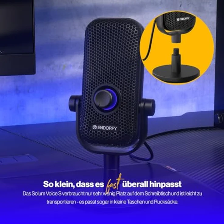 Endorfy Solum Voice S (schwarz, USB-C), Mikrofon – Bild 2
