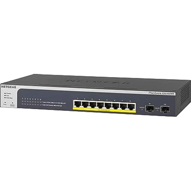 NETGEAR GS510TPP 10-Port Gigabit Ethernet LAN PoE Switch Smart Managed Pro (mit 8x PoE+ 190W, 2x 1G-SFP, Desktop- oder Rack-Montage) – Bild 4