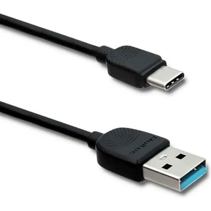 Qoltec 50391, USB 2.0 Kabel 1,2 m, USB A & USB C, Schwarz – Bild 1