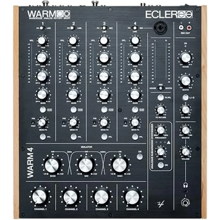 Ecler Warm4, 4-Kanal Rotary-DJ-Mixer, präzise Regelung und hochwertige audio-technische Ausstattung – Bild 2