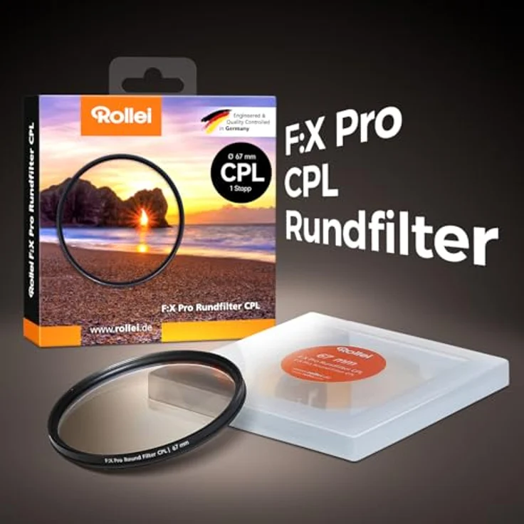 Rollei Extremium Rundfilter CPL 62 mm (1 Stopp) - Polarisationsfilter (Polfilter) mit Titan-Ring aus Gorilla Glas mit spezieller Beschichtung - Größe: 62 mm – Bild 8
