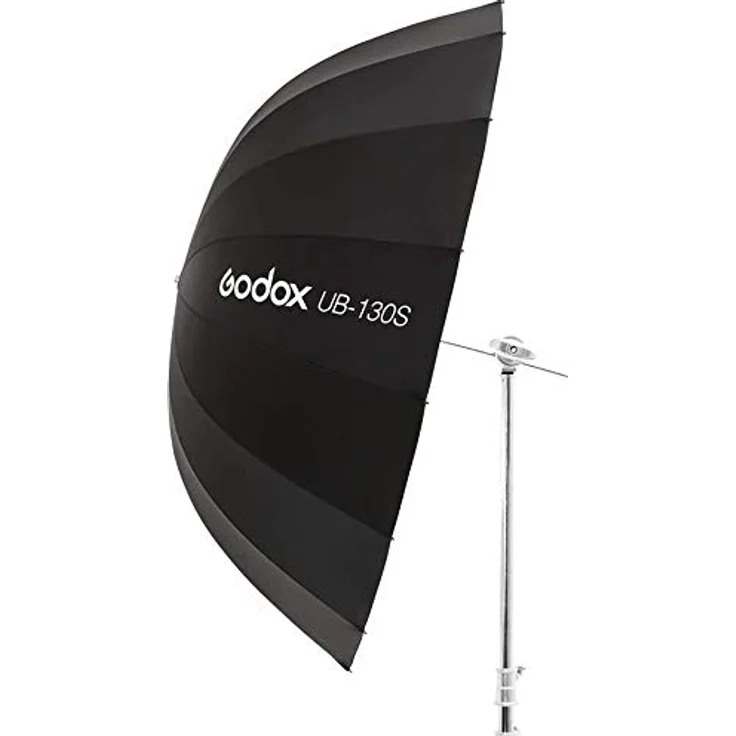 Godox UB-130S Parabolischer Innenschirm mit Reflektor-Regenschirm, Studio-Licht, 130 cm, silberfarben – Bild 3