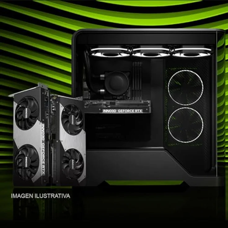 Inno3D GeForce RTX 5060 Ti Twin X2 OC, 16GB GDDR7 Grafikkarte mit 2235 MHz, hohe Auflösung 7680 x 4320 Pixel, aktive Kühlung mit zwei Lüftern – Bild 4