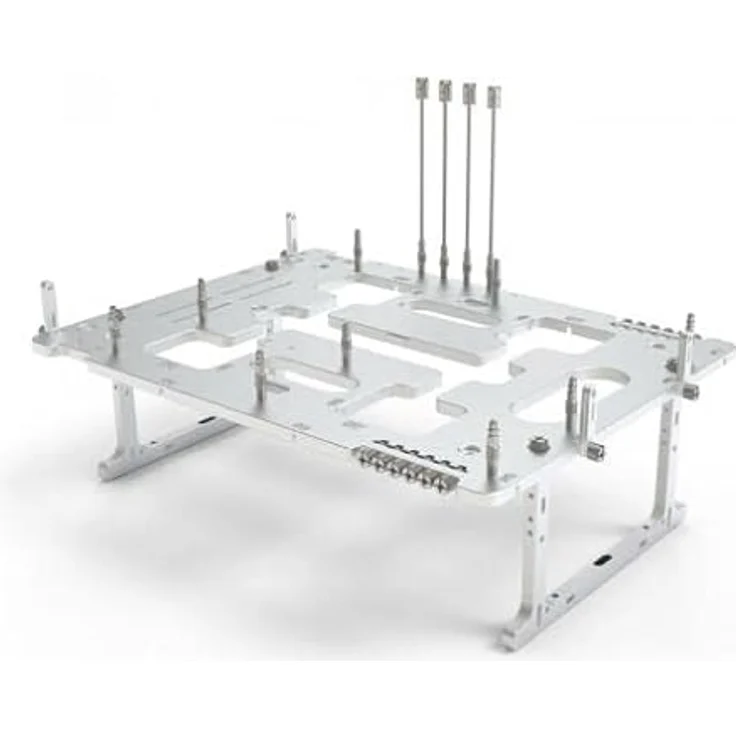 Streacom BC1 V2, offenes PC-Gehäuse aus Aluminium und Edelstahl, Silber, geeignet für XL-ATX, EATX, Mini-ATX, Micro-ATX, Mini-ITX, max. PSU Länge 32 cm – Bild 2