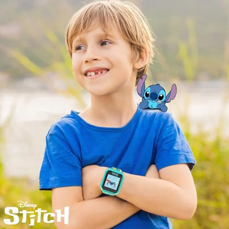 Accutime Disney Accutime Lilo and Stitch Interactive Kids smartwatch in Aqua Color with Selfie Camera, 6 Game, Sportuhr + Smartwatch – Bild 4