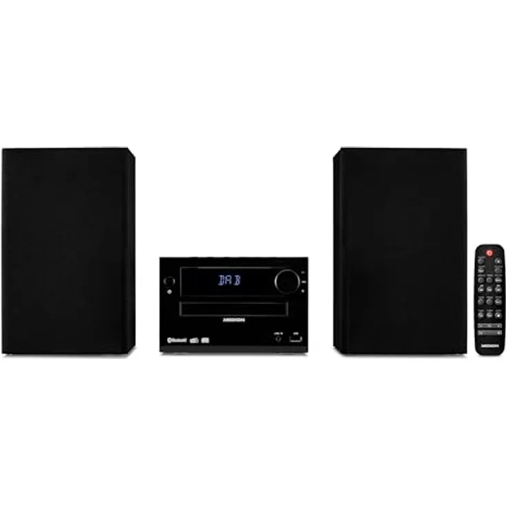 MEDION E64482 Micro Audio System Kompaktanlage (DAB+, CD Player, Bluetooth, USB) in Schwarz