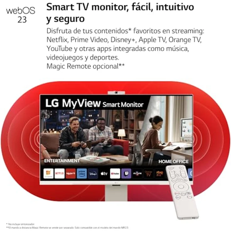 LG MyView Smart Monitor 32SR85U-W.AEU 32 Zoll, IPS Panel, FHD Auflösung (3840x2160), HDR 10, DCI-P3 95%, neigbar, höhenverstellbar – Bild 4