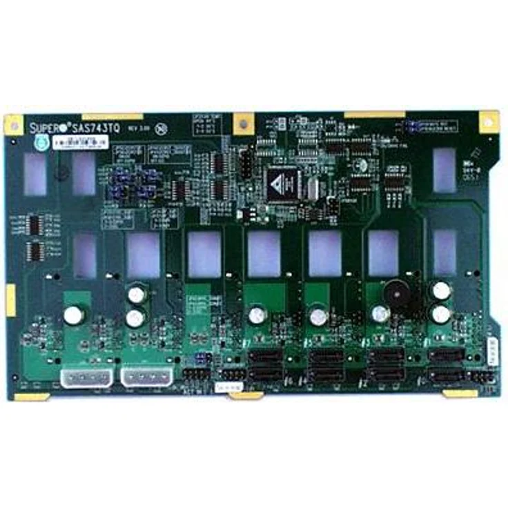 Supermicro CSE-SAS-743TQ, SATA/SAS-Backplane für Server, Grün, 8 interne SATA-Anschlüsse, Gleichstrom, Betriebstemperatur 10 - 35 °C