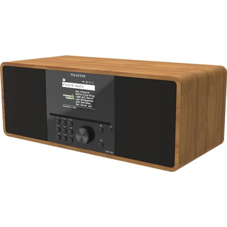 Telestar Top 300, Internetradio mit DAB+, FM, Bluetooth 5.3, WLAN und CD-Player, Braun – Bild 1
