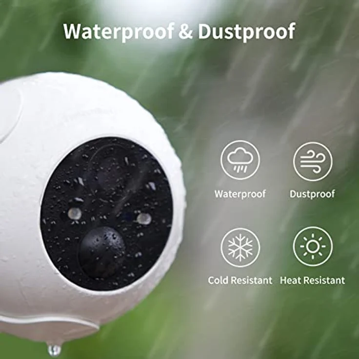 SwitchBot Überwachungskamera Aussen 1080P, Outdoor Kamera 2,4G WLAN Überwachung Akku mit 10000mAh Batterie, AI Personenerkennung, Farbnachtsicht, Kompatibel zu Alexa und Google Home, 256G SD-Speicher – Bild 5
