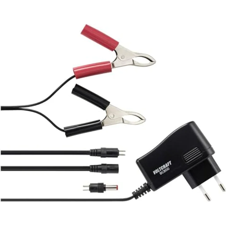 Voltcraft Bleiakku-Ladegerät BC800 6 V, 12 V Ladestrom (max.) 0.8 A, LED Ladestatus-Anzeige, Kurzschluss- und Verpolungsschutz – Bild 3