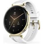Hama Smartwatch 7000 (AMOLED Farbdisplay 1,32“, Telefonfunktion, wasserdicht, WhatsApp, Emails, Sprachassistent, Schlaftracker, 110 Sportmodi, Schrittzähler, Pulsmesser, Kalorien, Zyklusprotokoll etc) weiß