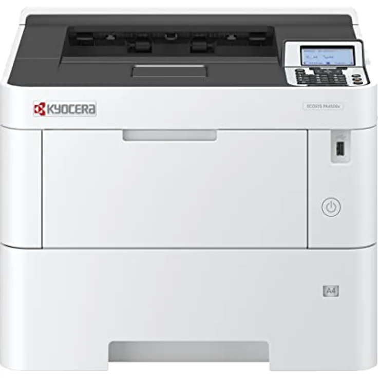 Kyocera Klimaschutz-System Ecosys PA4500x Laserdrucker: Schwarz-Weiß, Duplex-Einheit, 45 Seiten pro Minute, 100+500 Blatt Papierzufuhr, Gigabit LAN. Inkl. Mobile Print Funktion, Nachfolger von P3145dn