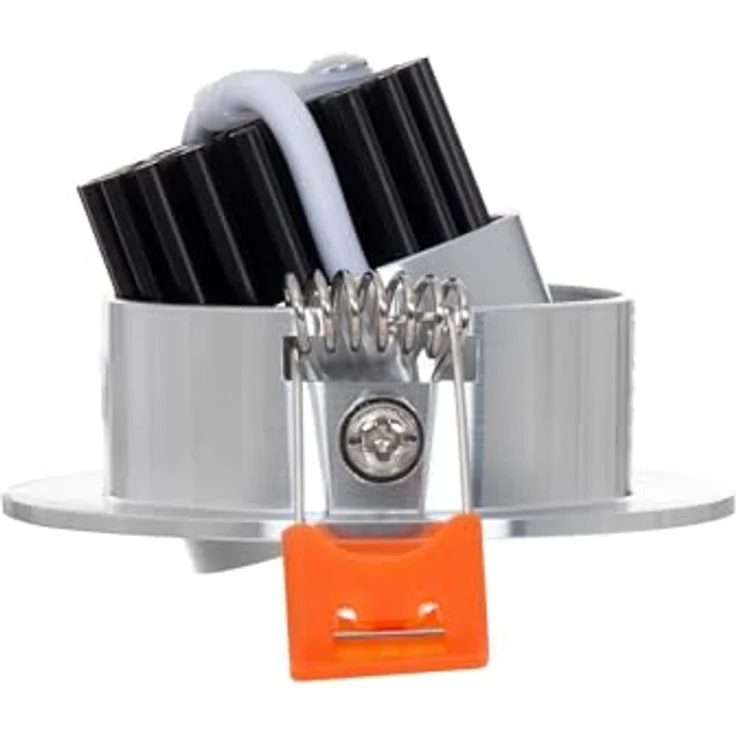 LEDKIA LIGHTING LED-Downlight 5W Rund COB CRI90 Silber Warmweiß 2700K, Smarte Deckenbeleuchtung – Bild 5