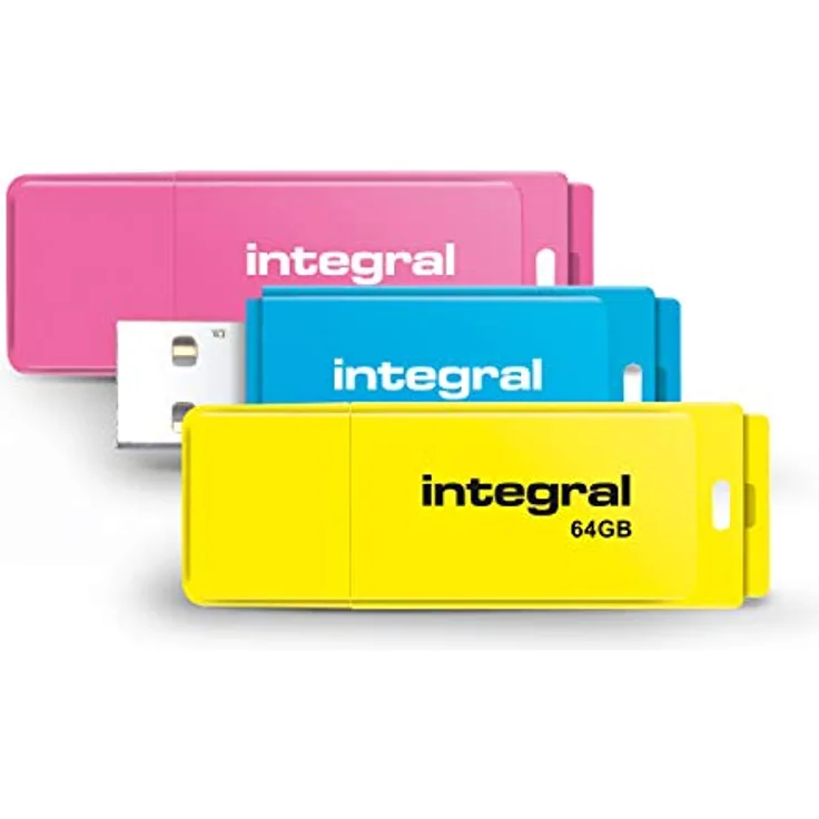 Integral 128GB Neon USB Stick 2.0 Schlüsselanhänger
