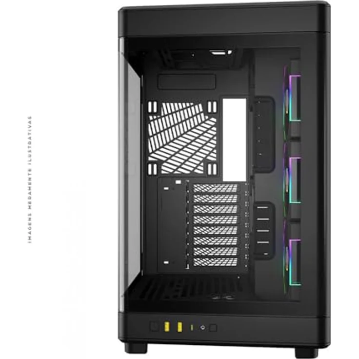 Gamdias NESO P1 PRO GAMING Fulltower Gehäuse, E-ATX, Schwarz mit optimierter Kühlung und RGB-Beleuchtung – Bild 6