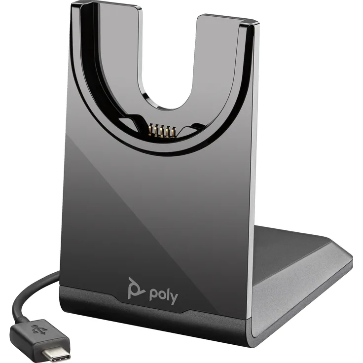 Poly Ladeschale Voyager 43, USB-C Ladestation für Voyager Focus 2 und Voyager 4300, schwarz