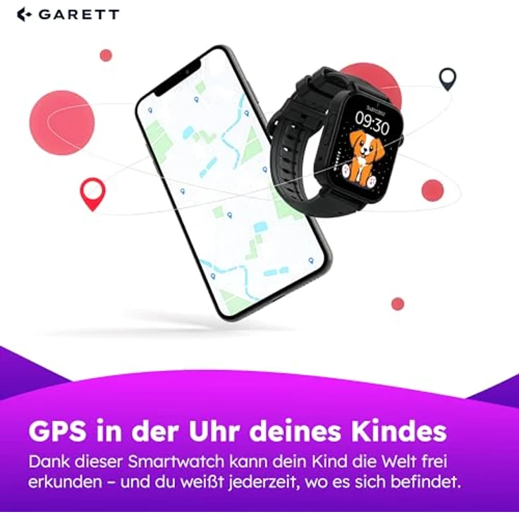 Garett Kinder Smartwatch Garett Kids Rel 4G, rosa, mit 4G Unterstützung und kinderfreundlichen Funktionen – Bild 5
