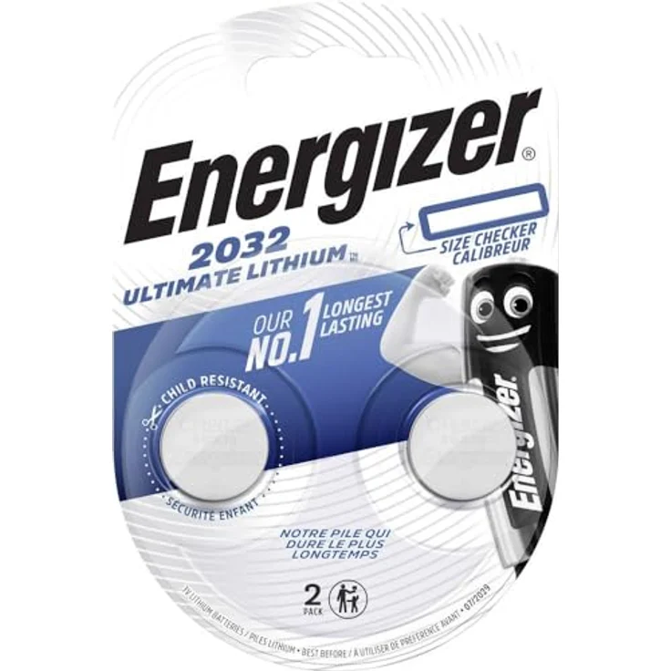 Energizer E301319300 Spezialbatterie - Lithium CR-Typ 2032 2 Stück Chrom – Bild 2