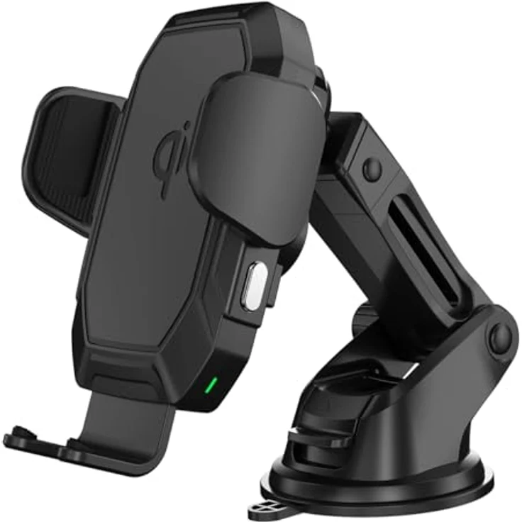 myWall My Wall Handy-Kfz-Halterung mit Qi Schnellladefunktion, 15W, 2 Befestigungsoptionen, inkl. USB Typ C Kabel – Bild 1