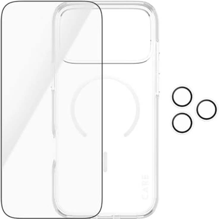 CARE by PanzerGlass Flagship 3-in-1 Bundle für Apple iPhone 18 Pro Max, Displayschutz mit Ultra-Wide Fit-Abdeckung, fall- und kratzfest, integriertem Kameralinsenschutz, EasyAligner-Installation – Bild 4