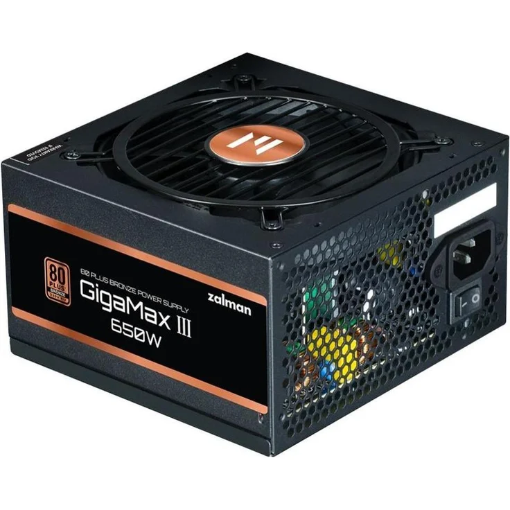 Zalman GigaMax III 80+ BRONZE ATX 3.0, 650 W Netzteil mit 80 PLUS Bronze-Zertifizierung, aktivem 120 mm Lüfter und teilmodularem Kabelmanagement, Bronze