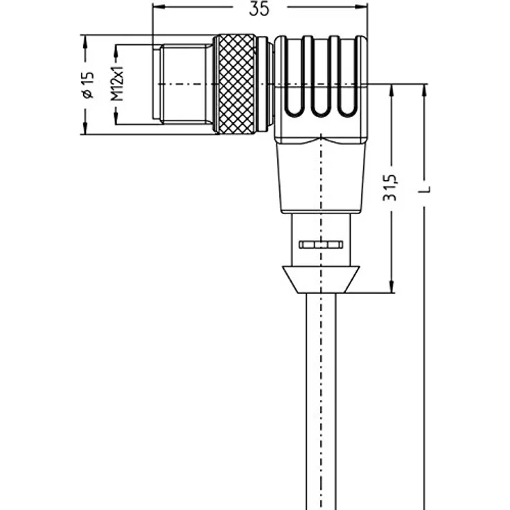 Turck Kabelrolle Aktuator- 5m, Hochtemperaturfest, PTFE Mantel, weiß