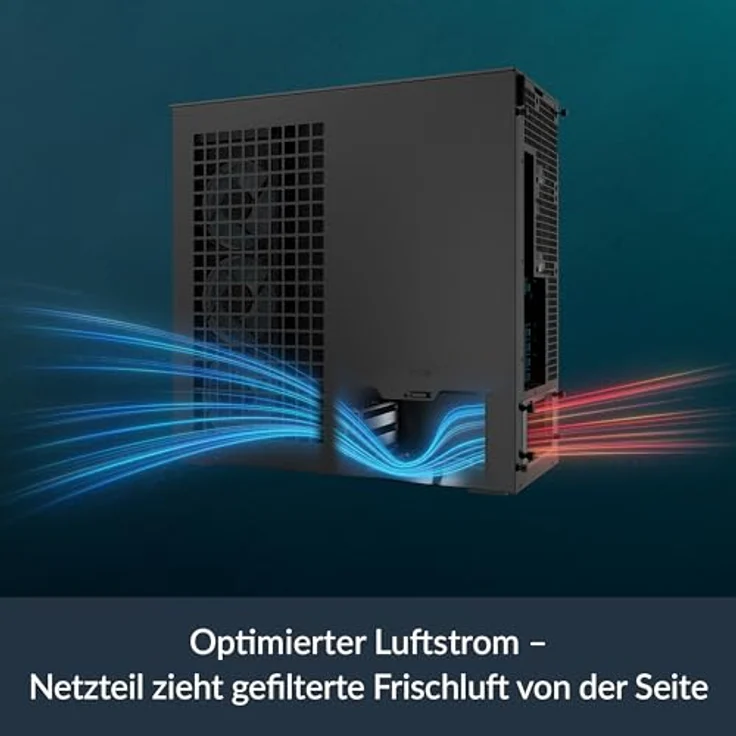 Arctic Cooling ACPCC00019A Black Mirror, ATX PC-Gehäuse mit Sichtfenster, Schwarz, inkl. vorinstalliertem Netzteil und Platz für bis zu 5 Lüfter – Bild 8