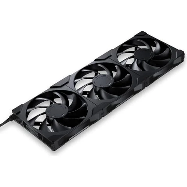 Phanteks 140mm PWM Hochleistungs-Kühllüfter, 3er Pack, Schwarz, für Desktop, Daisy-Chain-Lüfterrahmen, elegante Optik, anpassbarer Luftstrom, optimale Kühlleistung, intelligente Kompatibilität – Bild 1