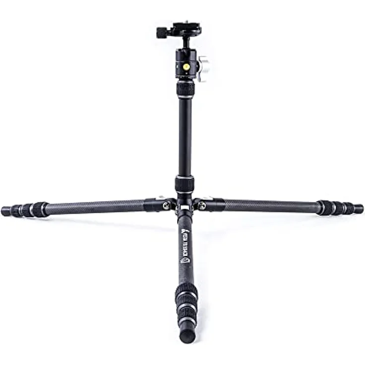 Vanguard Vesta TB 204CB Reisestativ aus Carbon, leicht, Kugelkopf, 4 Abschnitte, grau – Bild 2