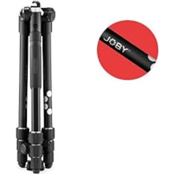 JOBY RangePod, schwarzes Alu-Reisestativ für Kamera/Smartphone mit Kugelkopf, Smartphone-Klemme und Tasche, für spiegellose, CSC, DSLR, Tik Tok Gadget, YouTube zubehör, Vlog, Video-Anrufe, Vlogger – Bild 3