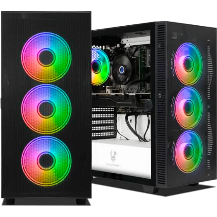 Ankermann Reborn Gaming PC, Intel Core i7-8700, RX580 8GB, 16GB DDR4, 480GB SSD, Schwarz, Windows 11, MS Office 2024 – Bild 5