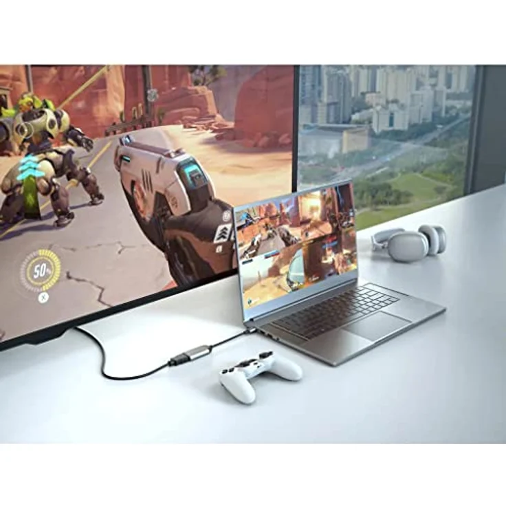 Hyper HyperDrive HD-H8K, USB-C auf HDMI Adapter, 8K 60Hz/4K 144Hz, Edelstahl, inkl. Silikon-Thermohülle – Bild 6