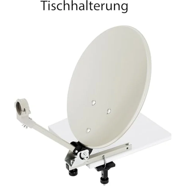 Premium X Camping SAT-Anlage, Satellitenschüssel im Koffer mit Single LNB und 15m Kabel, 2x F-Stecker, mobil und schnell aufgebaut – Bild 2