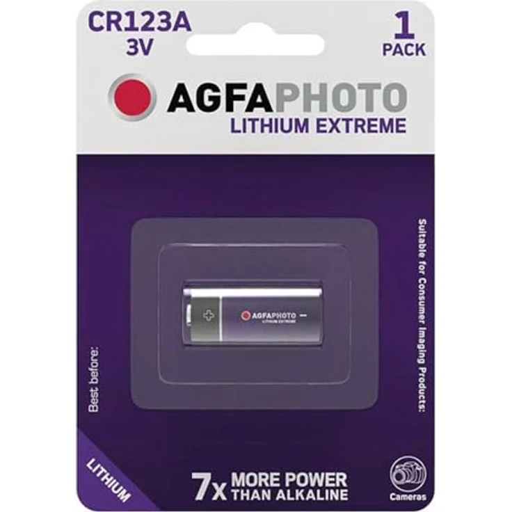 AgfaPhoto 120802633 AgfaPhoto 120-802633 Lithium Batterie CR123A Photo 3 Volt gelb-Silber – Bild 2