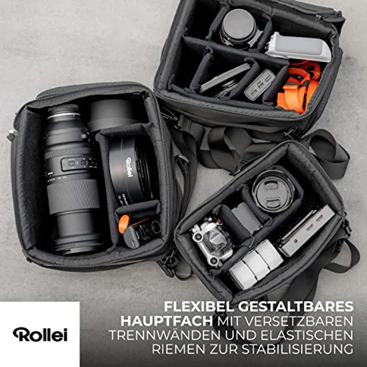 Rollei Fotoliner Ocean Cube S, Flexibler gepolsterter Kamerataschen Einsatz mit Variabler Innenaufteilung zum Einsatz in Rollei Fotoliner Ocean Adventure – Bild 4