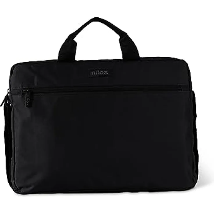 Nilox – Basic Case für 15,6 Zoll mit Außentasche, schwarz, schwarz/weiß