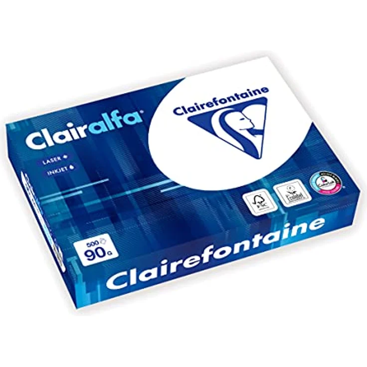 Clairefontaine 2896C Druckerpapier Clairalfa in Weiß - 1 x 500 Blatt in DIN A4 mit 90 Gramm-Blickdichtes Kopierpapier mit besonderer A-Qualität - Preisvergleich – Bild 4