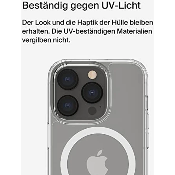 Belkin mit MagSafe kompatible iPhone 14 Pro-Hülle, durchsichtiges, magnetisches Case mit integrierten Magneten und Kameraschutz durch erhöhte Ränder, geeignet zum kabellosen Laden mit MagSafe – Bild 4
