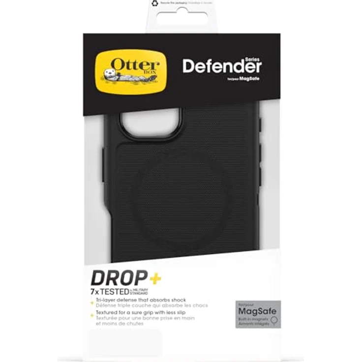 OtterBox Defender Series MagSafe Hülle für iPhone 16 Plus, stoßfest, sturzsicher, extrem robust, Schutzhülle, 7X getestet nach Militärstandard, Schwarz – Bild 5