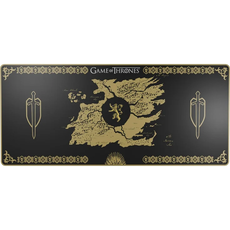 Lexip HBO Game of Thrones - Lannister Edition XXL, Mausmatte in Schwarz, rutschfeste Neopren-Oberfläche für präzise Mausbewegungen