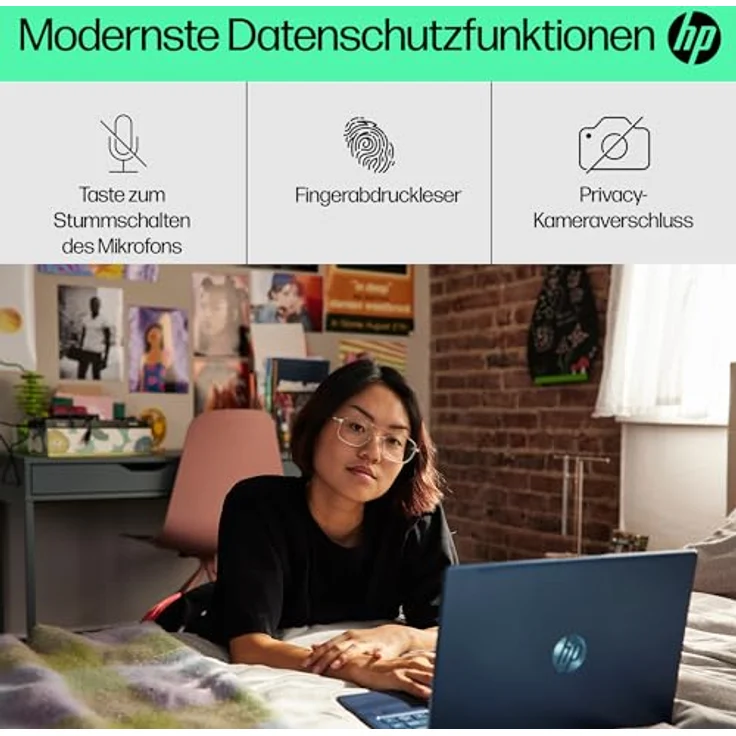 HP Laptop 14-ee0035ng | 14" FHD-Display | Intel Core i3-1315U | 8 GB DDR4 RAM | 512 GB SSD | Intel Iris Xᵉ-Grafikkarte | Windows 11 Home | Blau – Bild 5