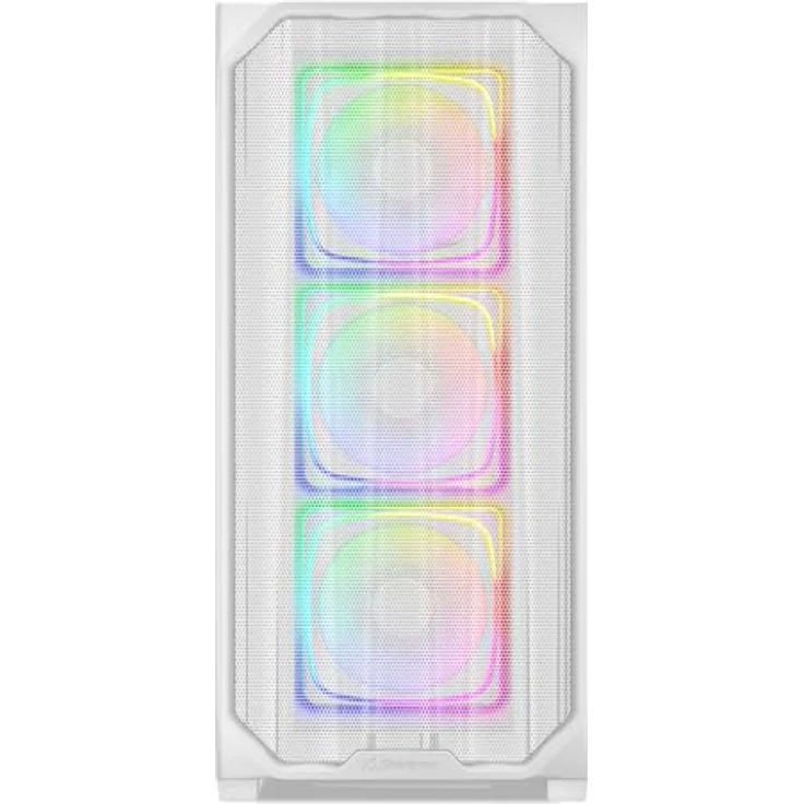Sharkoon AK5M RGB White, ATX PC-Gehäuse mit Mesh-Front, gehärtetem Glas, vier RGB-PWM-Lüfter und Dual-Radiator-Unterstützung – Bild 2