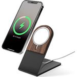 Woodcessories - Halterung aus Holz kompatibel mit MagSafe - Halterung für Ladegeräte kompatibel mit MagSafe Produkten (Walnuss)