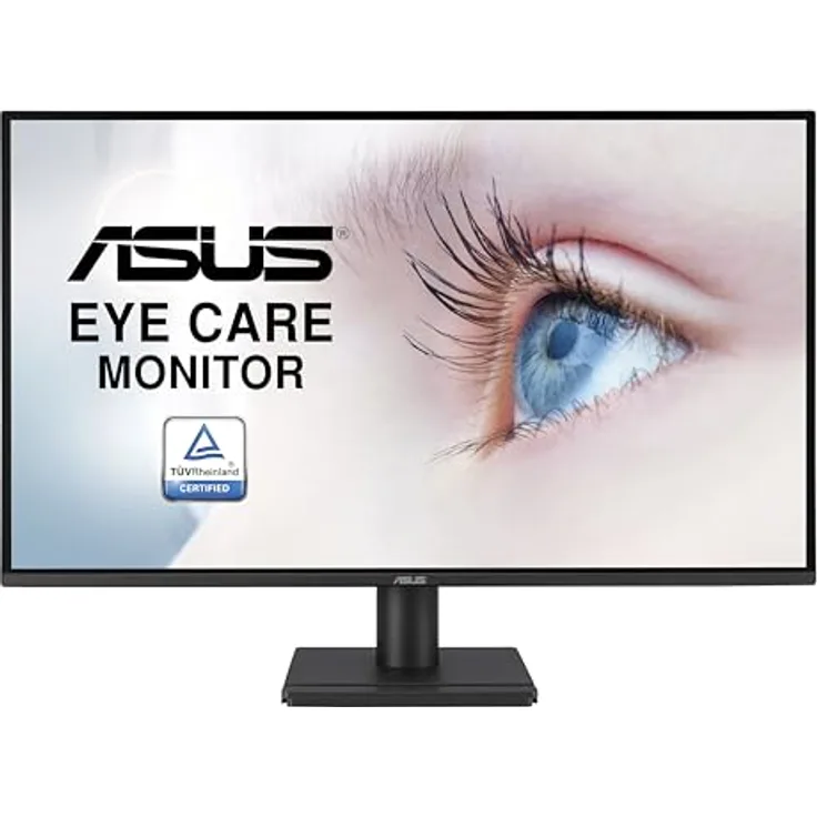 ASUS VA27AQ, 27 Zoll WQHD Monitor mit Augenpflege-Technologie, 75 Hz, HDR10, rahmenlos, HDMI, DisplayPort, Lautsprecher